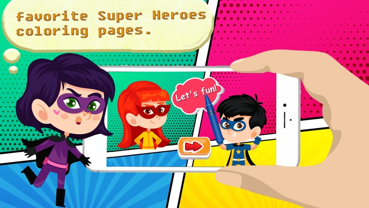 Superhero Coloring Game - The buddy artstudio