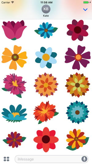 Colorful Flowers Stickers(圖4)-速報App