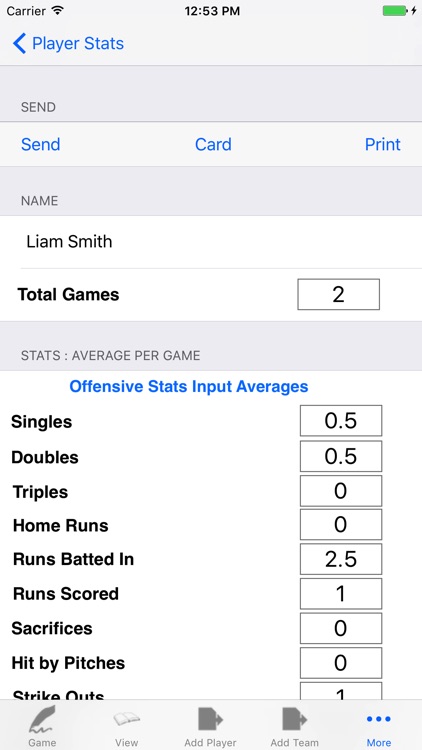 Baseball Player Stats Tracker for Game Statistics screenshot-4
