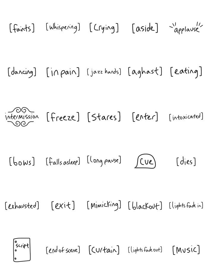 Stage Direction sticker, pic stickers for iMessage