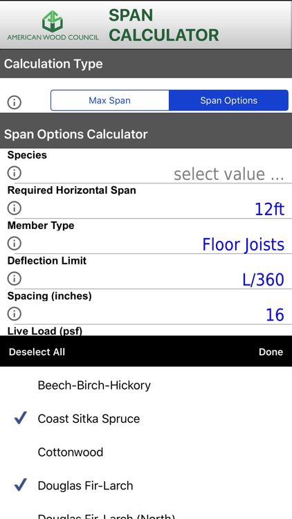 Span Calc