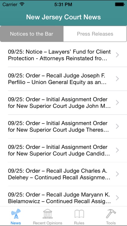 Court Caddy: NJ Attorney App