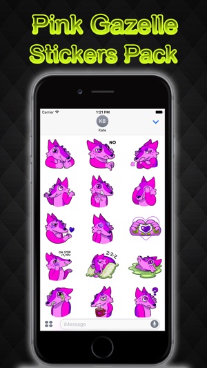 Pink Gazelle Stickers for iMessage(圖1)-速報App