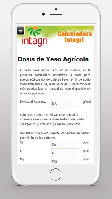 Calculadora Intagri screenshot 4