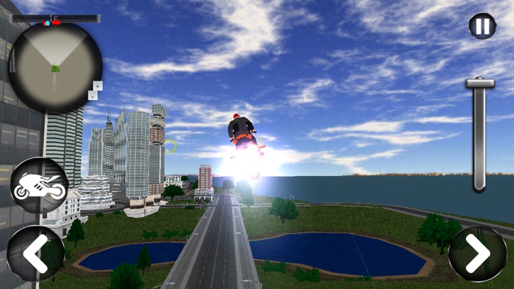 Flying Motorbike Stunt Simulation 3D screenshot-3