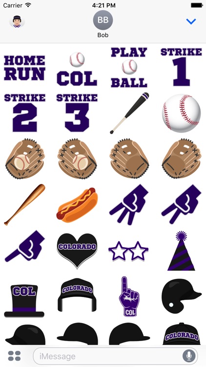 Colorado Baseball Stickers & Emojis screenshot-3