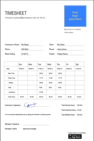 Timesheet Weekly screenshot 3