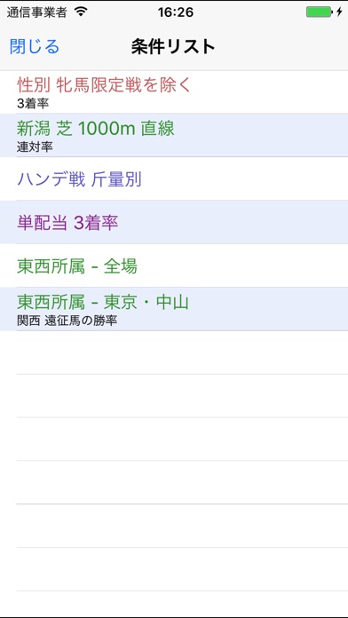 馬ナライザー/競馬統計分析 screenshot1