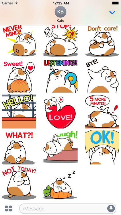 Animated Very Fat Hamster Stickers