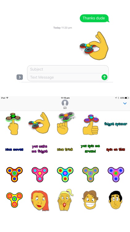 Fidget Spinner Emoji Stickers