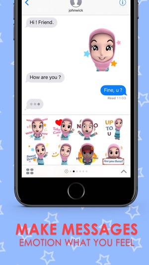 Nada1 Muslim hijab Eng Stickers for iMessage(圖2)-速報App