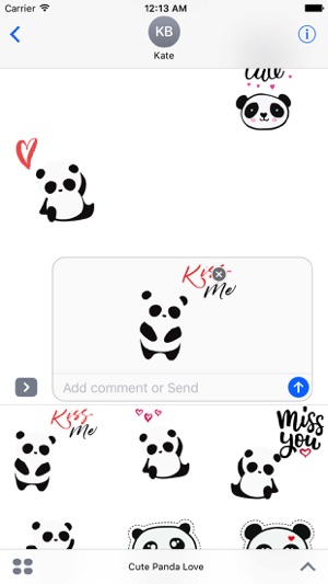 Cute Panda Love Sticker Pack(圖1)-速報App