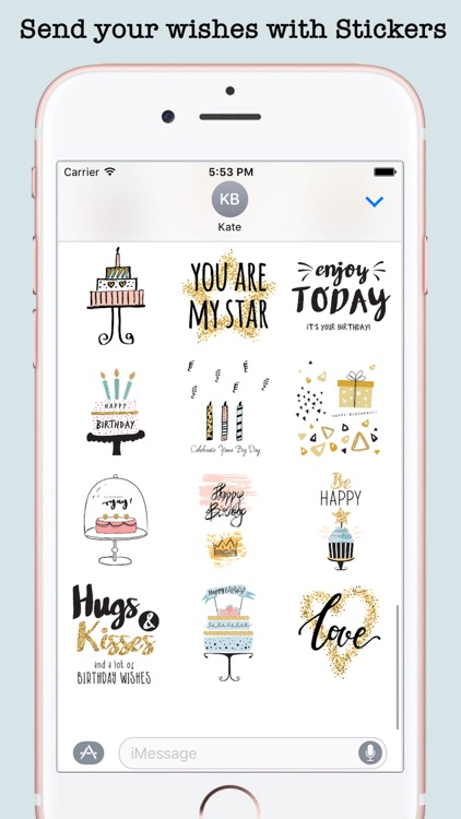 Happy Birthday Card Wishes For iMessage screenshot-3