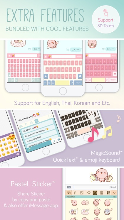 Pastel Keyboard Themes Extension - 100+ Cute Color screenshot-3