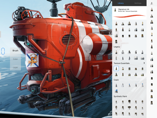 Screenshots of Autodesk SketchBook for iPad
