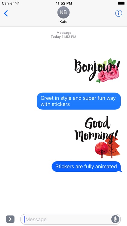 Animated Everyday Greetings Stickers