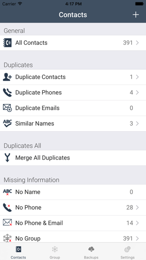 Contacts Backup - Cleanup Duplicate Contacts(圖1)-速報App