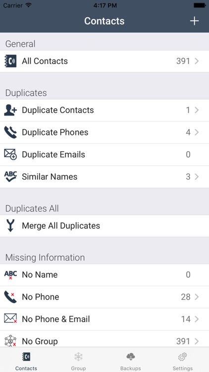 Contacts Backup - Cleanup Duplicate Contacts