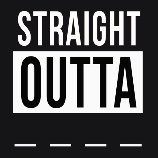 Straight Outta - Create and Design Text PNG Images