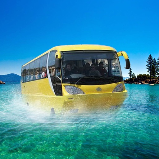 Water Surfer Floating Bus 3D icon