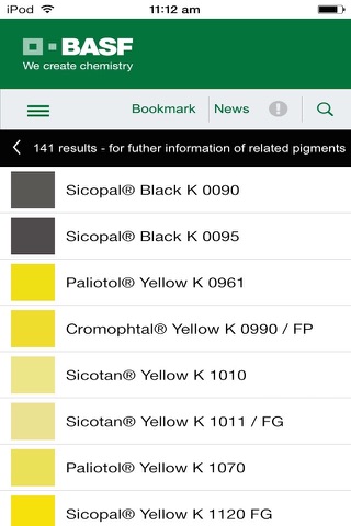 BASF Pigment Finder screenshot 3