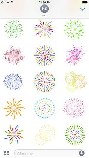 Animated Fireworks Party for iMessage(圖2)-速報App