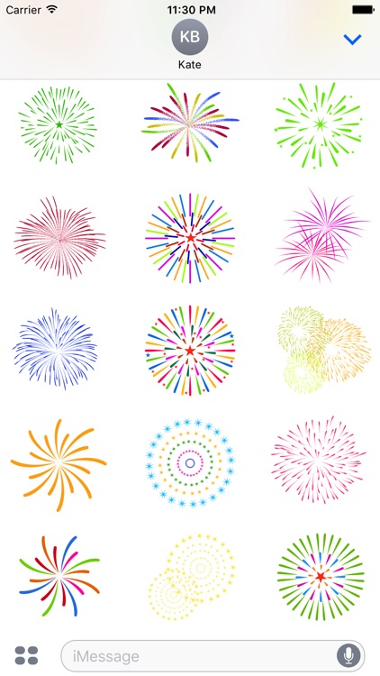 Animated Fireworks Party for iMessage