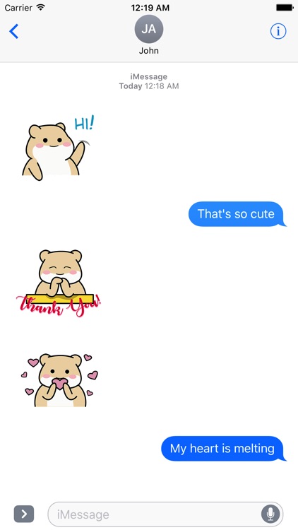 Animated Cute Fat Hamster Stickers