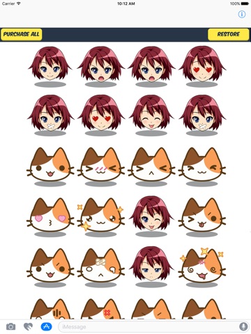 Anime Girl Stickers - 80+ Anime Girl Emoji screenshot 3