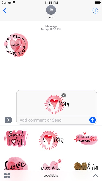 LoveTextSticker