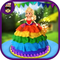 Activities of Rainbow Doll Cake Maker-Kids Make Cakes