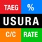 TAEG Usura è l’applicazione gratuita che ti consente di controllare, su tutti i rapporti finanziari, se le condizioni pattuite sono conformi alla Legge 108/96 c