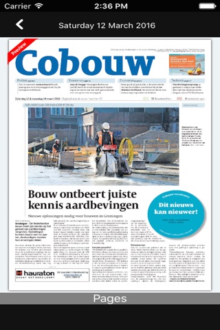 Cobouw e-paper screenshot 3