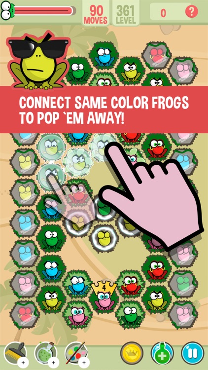 Pop Frogs: Match-3 puzzle screenshot-0