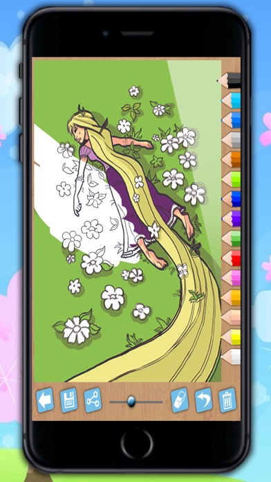 How to cancel & delete Paint Rapunzel coloring princesses fingerprinting from iphone & ipad 2