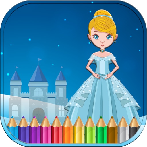 Kids Coloring Book : Princess icon