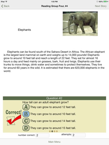 Reading Comprehension: Animals, Grades 3-4 screenshot 2