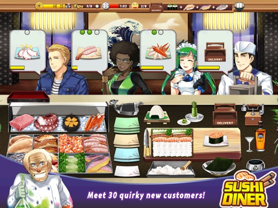 what does the sushi cabinet do on cooking fever