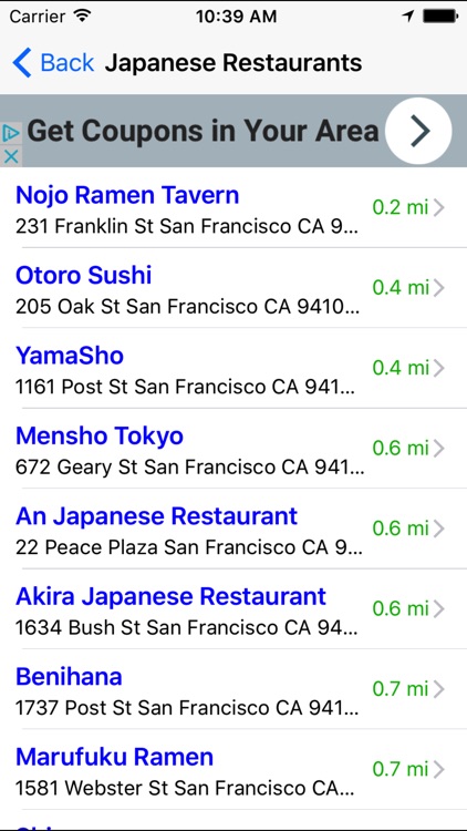 Asian Food Restaurant Finder Nearby