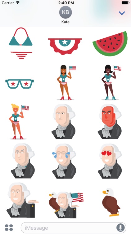 4th of July Sticker and Emoji Pack