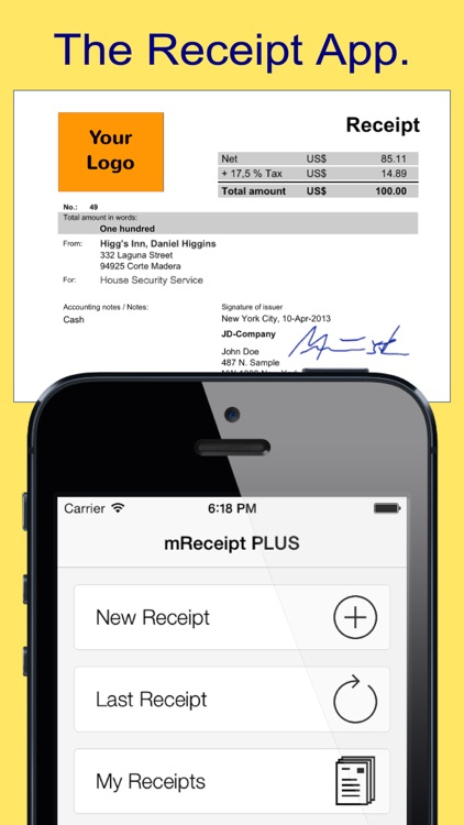 mReceipt PLUS - The Receipt App