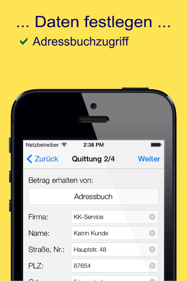 Quittung Lite - Der Quittungsblock. screenshot 3