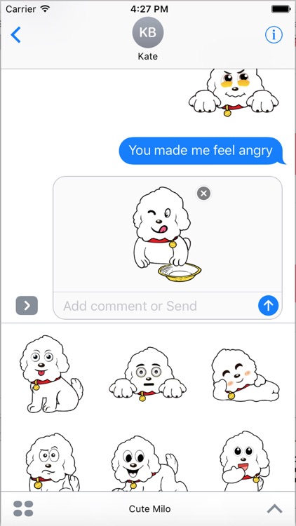 Cute Milo - BullDog Emoji & Sticker Pack