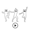 Animated Funny Bearman Dancing Sticker