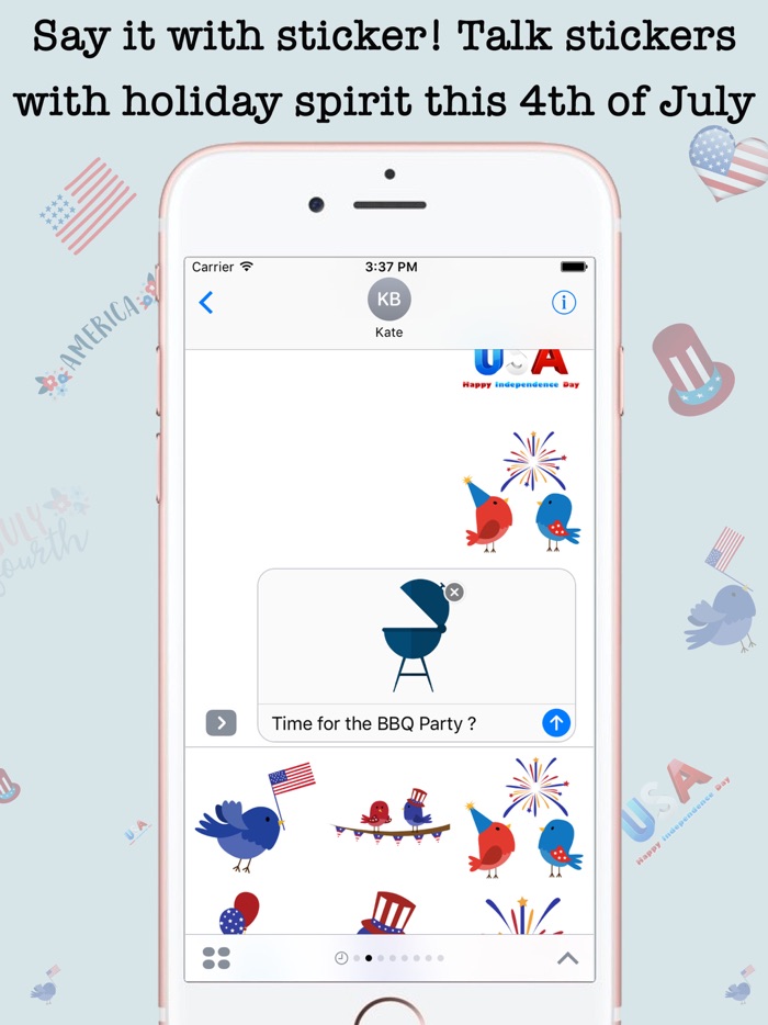 Animated 4th Of July Emojis For iMessage