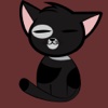 Black Cat Humor Sticker - Black Emoji Pack