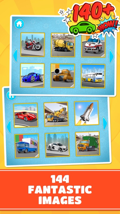 Cars and Vehicles Puzzle - Logic Game for Kids