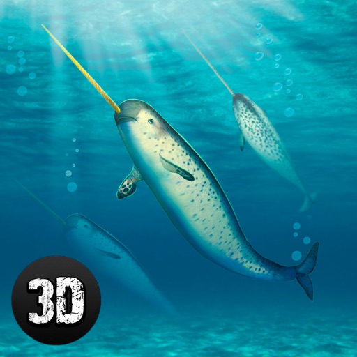 Narwhal Underwater Survival Simulator 3D Icon