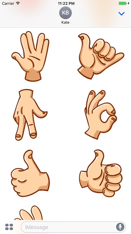 Hand Gestures - Stickers for iMessage screenshot-3