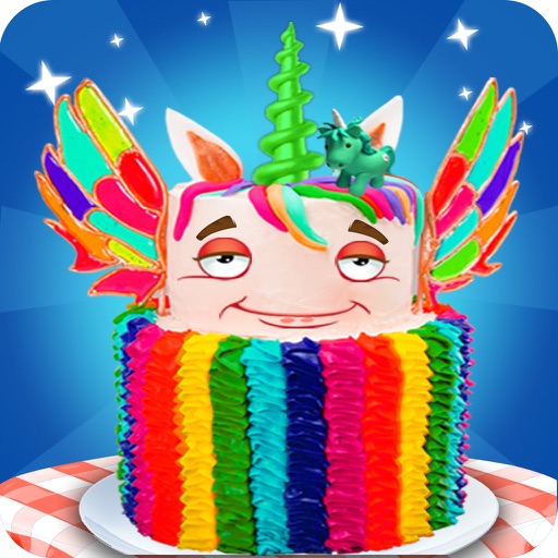DIY Unicorn Rainbow Cake Cooking! Sweet Dessert Icon